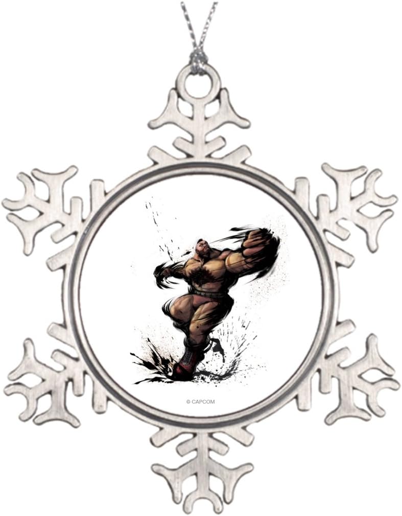 Just Redo Zangief Spin Tree Branch Decoration Christmas Ball Snowflake Ornaments
