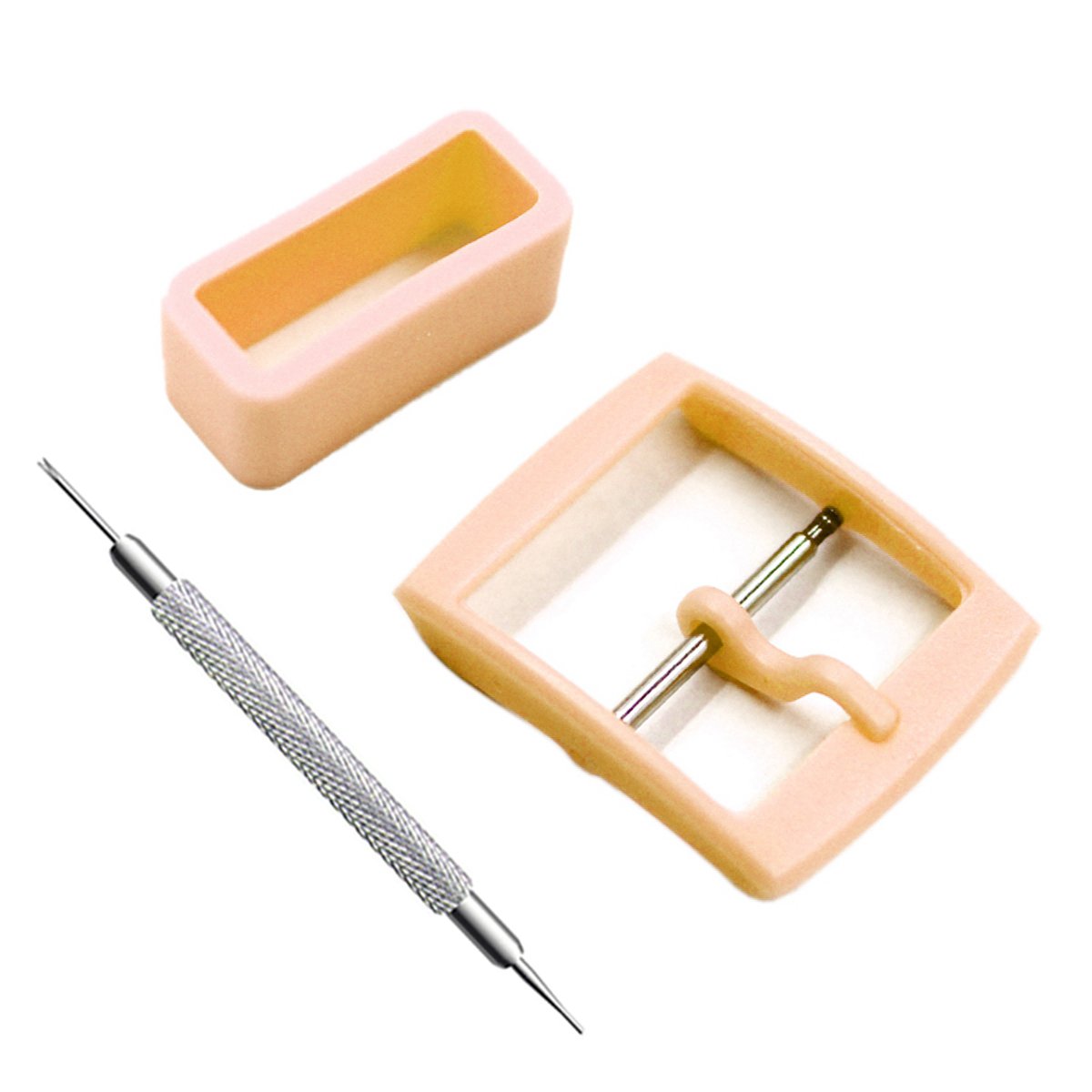 ManGo 17mm Ivory Plastic Silicone Replacement Watch Loop Loop for Swatch Watch - Choice of Colours and Widths, Off-White, 17mm