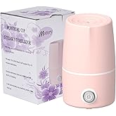 Mottery Menstrual Cup Sterilizer Period Cup Steamer Cleaner Machine High Temperature Wash Your Cup 99.9% Dirty 8 Minutes - Feminine Hygiene - Leak-Free (Pink Color)