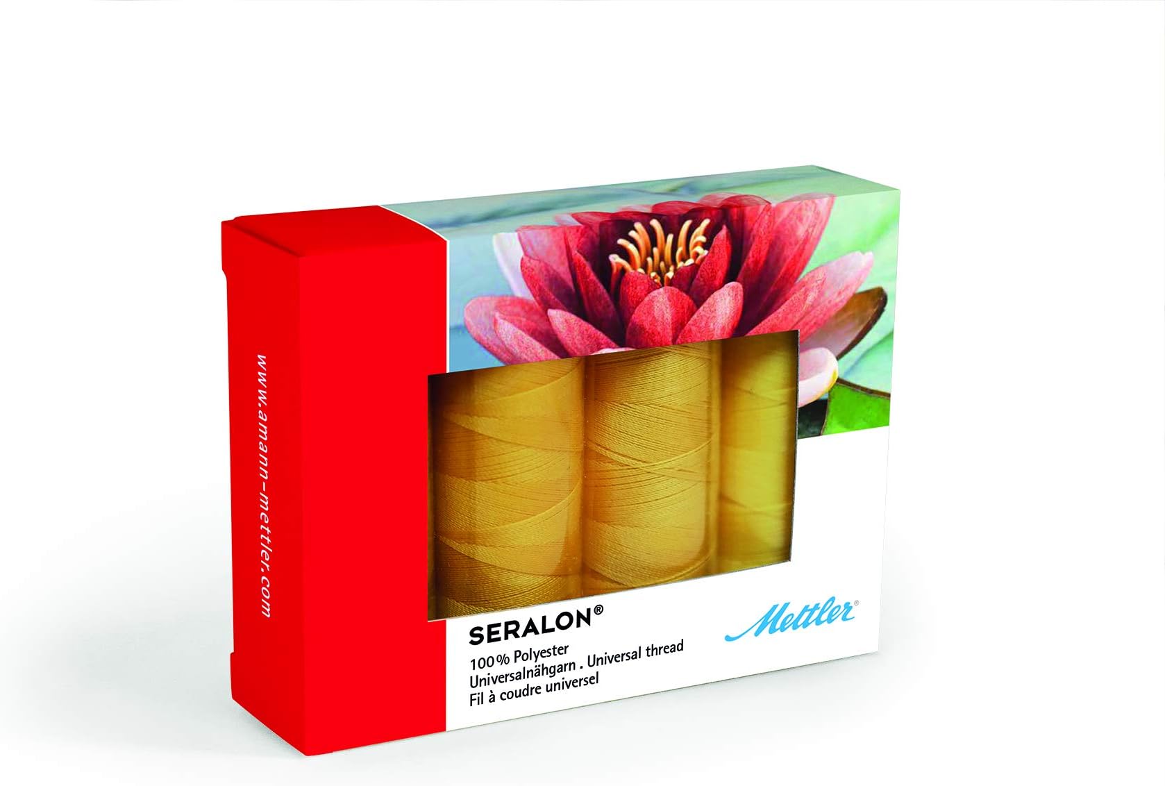 Mettler Seralon No.100 200m Yellow Thread Kit - 4 Spools