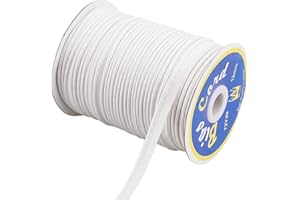 HOBBIESAY 3/8-1/2 Inch 72.18 Yards Bias Tape Piping Cord Trim White Piping Tape with Welting Cord Polyester Satin Cord Lid Trim Rope Edge Ribbon for Sewing DIY Crafting Fabric Edge Trim