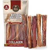 Bully Bunches 6 Inch Collagen Wrapped in Beef Bully Stick | Consistently Sized, All-Natural, Long Lasting Dog Chew | Dental S