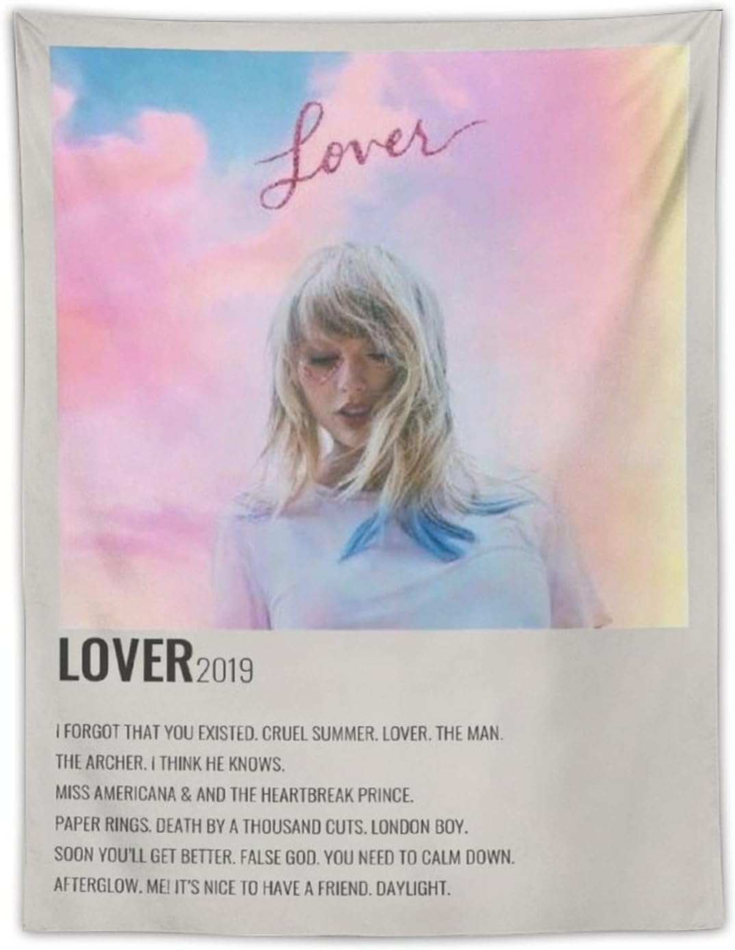 Tapestries - Lover Music Album Tapestry Polyester Wall Art Tapestry Decorative Bedroom Modern Home Wall Hanging Tapestry Wall Decoration 30 X40 Inches