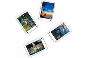SULEPE Magnetic Instax Mini Photo Frame, Polaroid Picture Frames, Acrylic 2x3 Mini Frame, Refrigerator Magnet, Fridge Magnetic Sticker for Fujifilm Instax Mini, 2.36 x 3.54 Inch [4 Pack 8 Panels]