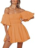 Dokotoo Womens Square Neck Summer Dresses Lantern