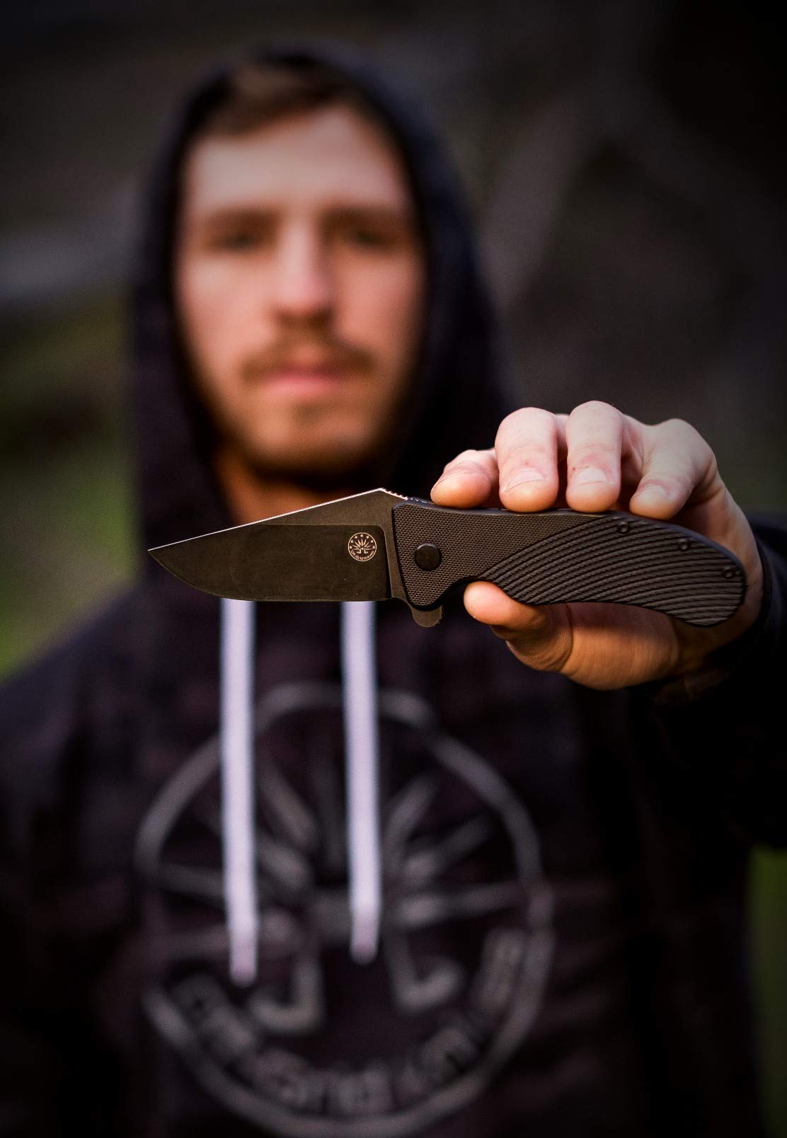 Off-Grid Knives Viper V2 Tanto-Messer – 154CM Stahl, G10-Griff, Keramiklager, Stonewash-Oberfläche, Für EDC