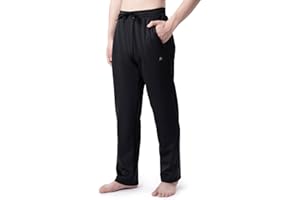 DEVOROPA Boys Sweatpants Open Bottom Water Resistant Youth Kids Track Athletic Running Pants Straight Leg Zipper Pockets