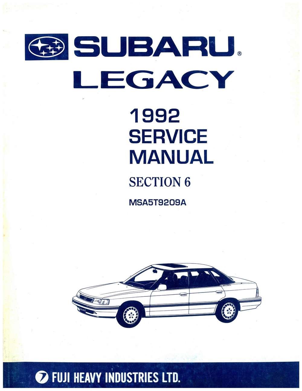 1992 Subaru Legacy Wiring Diagram - Wiring Diagrams