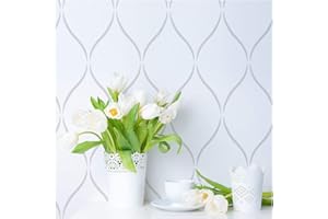 CUTTING EDGE STENCILS Serenity Allover Stencil - Large Stencils for Painting Walls – Try Stencils Instead of Wallpaper – Modern Stencils for Wall Painting – Stencil Designs for DIY Home Décor - (Size Large)