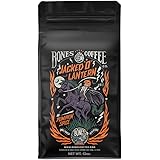 Bones Coffee Company Flavored Coffee Beans, Jacked 'O' Lantern Pumpkin Spice Whole Bean Coffee for Cold Brew Coffee, Low Acid