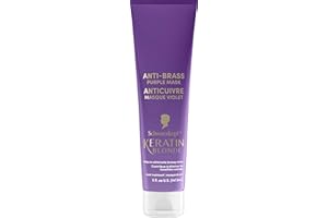 Schwarzkopf Keratin Blonde Anti Brass Purple Mask, 148ml - Hair Dye Treatment Neutralizes Brassiness and Yellow Undertones, H