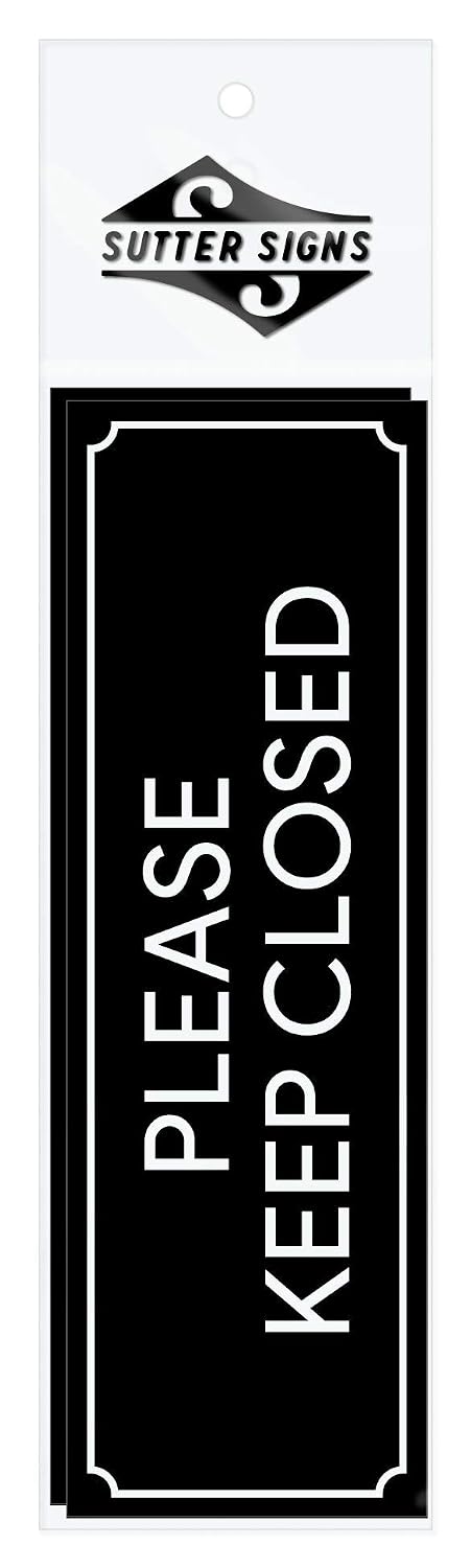 Sutter Sticker Signs Sutter Signs Doors Set of 2 Stickers for Workplace Set of 2 ...