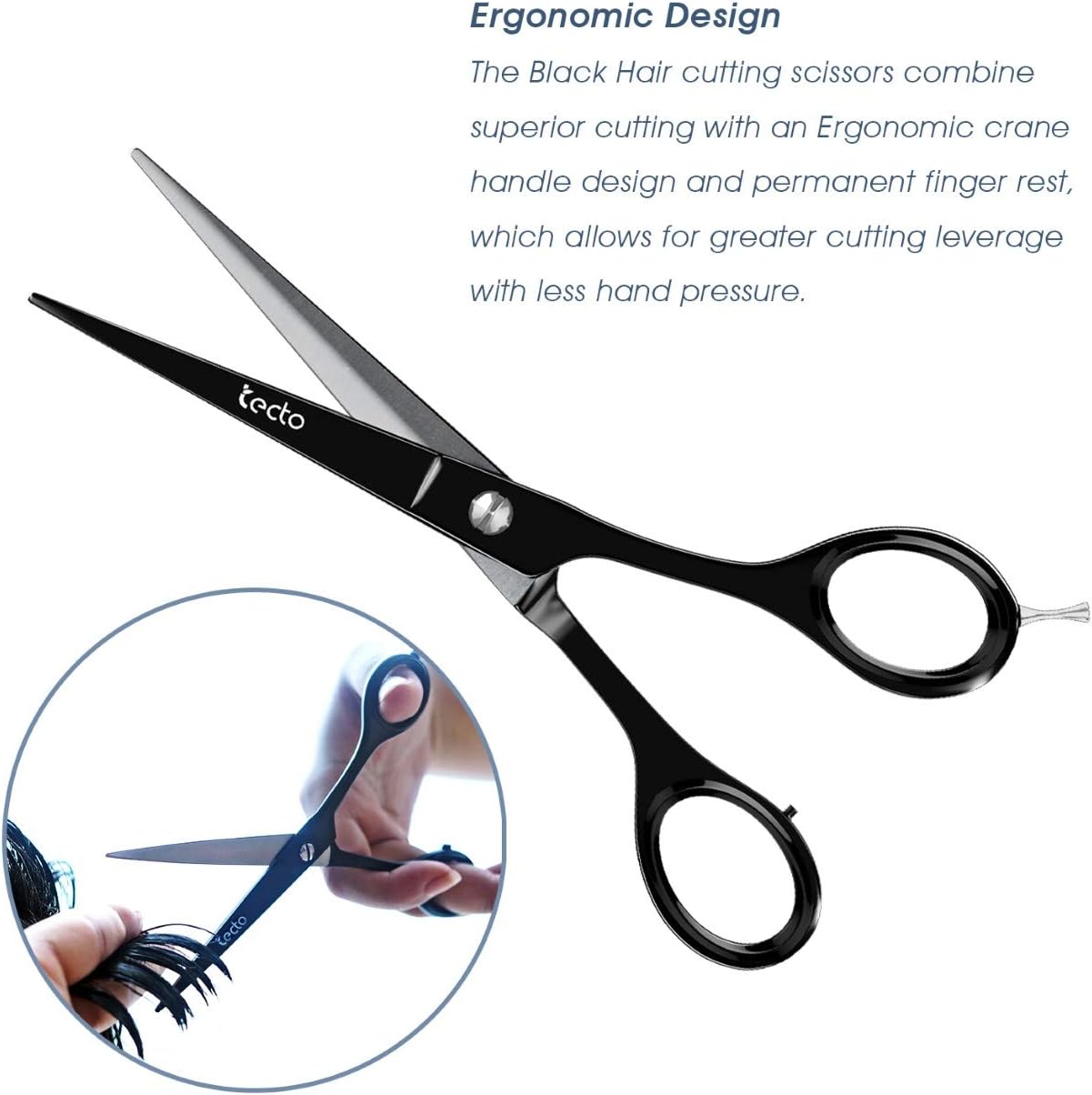 Tecto 6" Hair Dressing Scissors Sharp - Image 3