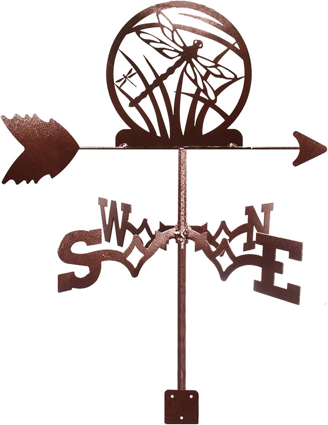 Weathervanes - ANCNA-U Weathervane Dragonfly Wind Direction Indicator Decor Wind Vane Weathercock Weather Vane Measuring Tool Easy Use and Install for Farm Patio Yard Garage Gazebo
