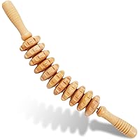 Liitrton Wood Therapy Fasci Massage Tools, Curved Wooden Massage Roller Cellulite Reduction and Muscle Tension (Wood)