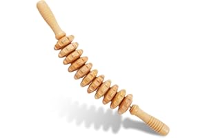 Liitrton Wood Therapy Fasci Massage Tools, Curved Wooden Massage Roller Cellulite Reduction and Muscle Tension (Wood)