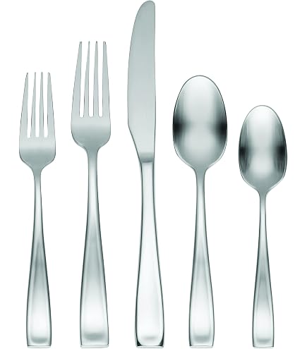 Oneida Stafford Stainless Steel Flatware Set - 18/10 Satin Finish, Smart Choice Pattern