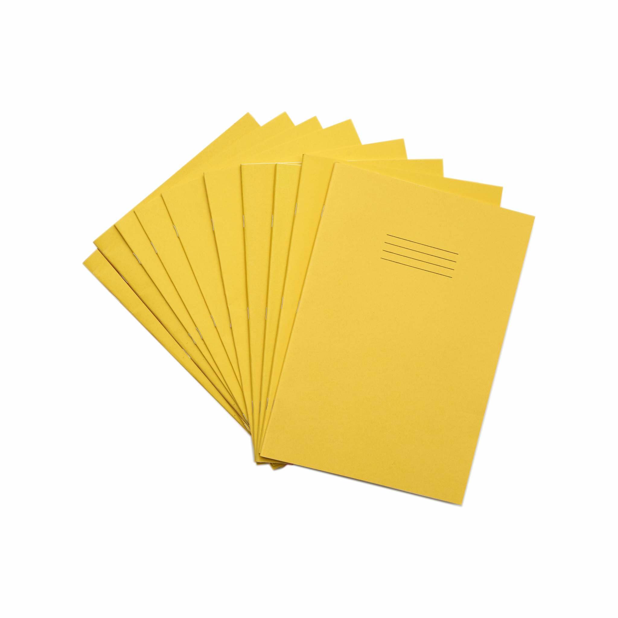 Rhino A4 Exercise Books, 64-Page / 10mm Squared Paper Notebook, 10-Pack, Office & School Stationery Supplies, Yellow