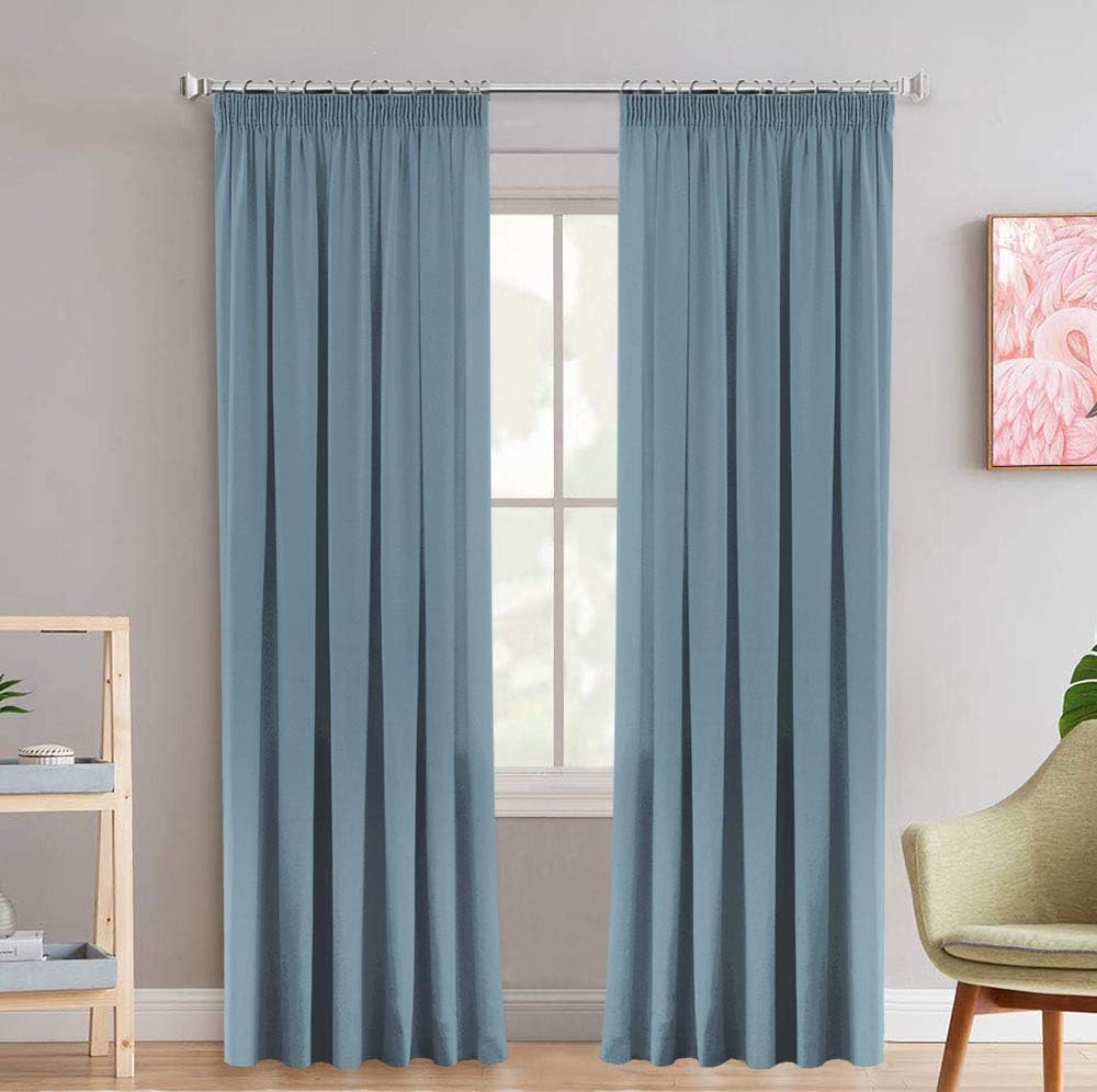 Pencil Pleat Extra Wide Blackout Curtains Solid Citadel Thermal
