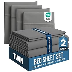 Utopia Bedding Twin Bed Sheets Set - Pack of 2