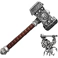 damdos Halloween Prop Costume Accessories Cosplay Weapons, 54cm PU Foam Battle Hammer, Co-Warre Ccrafte Hammer Role Play Birthdays Gifts