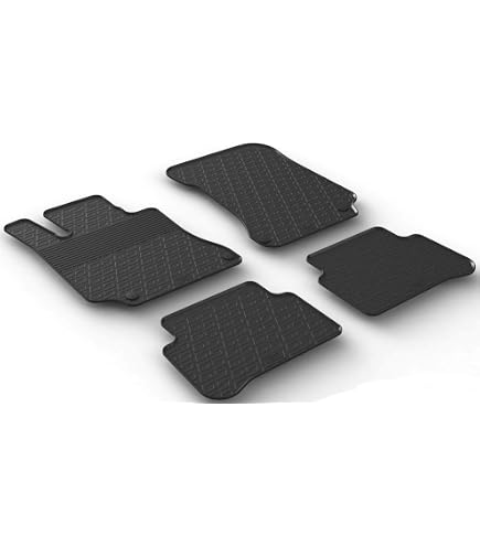 Alfombrillas De Terciopelo Negro Para Mercedes C W202 (1993-2000) - 2 Piezas Delanteras - Alta Calidad Y Antideslizantes
