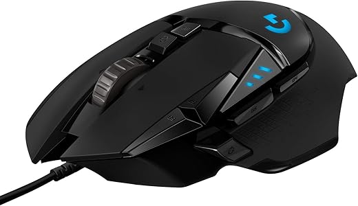 Logitech G502 HERO Mouse Gaming Prestazioni Elevate, Sensore HERO 25K, 25.600 DPI, RGB, Pesi Regolabili, 11 Pulsanti Programmabili, Memoria Integrata, PC/Mac/Laptop, Nero