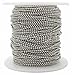 CleverDelights Ball Chain Spool - 30 Feet - 1.5mm Ball - Antique Silver (Platinum) Color - 10 Meters
