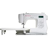 SINGER C5980Q Patchwork Plus Computerized Sewing Machine with Extension Table | 417 Stitch Applications, Built-In Font, Speed