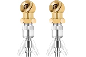 SAFELIFE Closed Ball Air Chuck Heavy Duty 1/4 Inch Female Tire Chuck with 1/4" NPT 360° Swivel Standard Plug for Quick Connect Air Compressor Accessorieds, 2 Pack