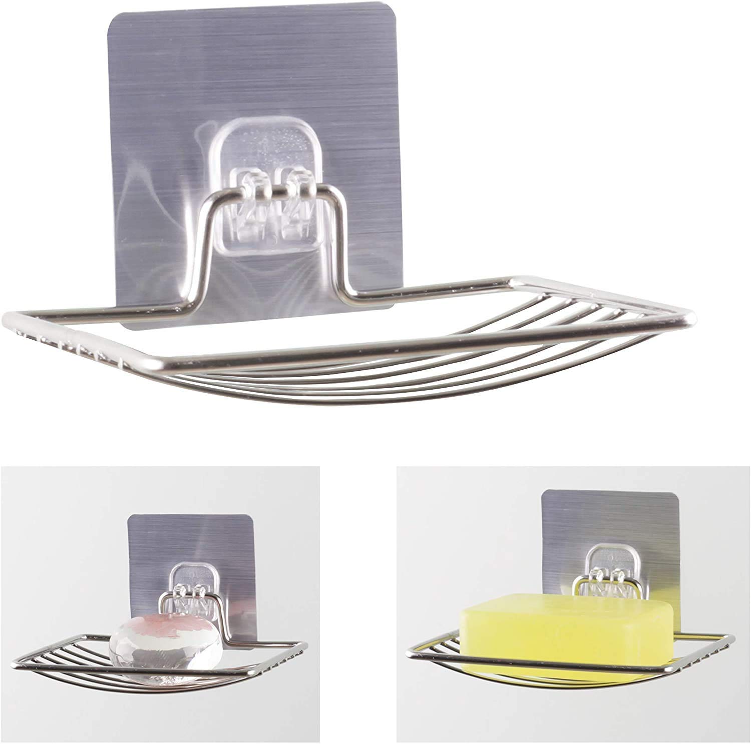 FRANCE Soap Dish Holder Self Adhesive Wall Mounted Soap Sponge Holder