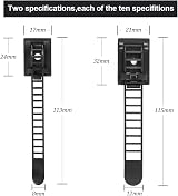 KBNIAN 20pcs Adjustable Nylon Cable Ties Self-Adhesive Cord Management Clips view 2