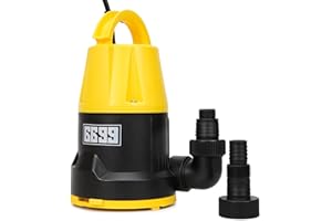 6699 Submersible Sump Pump 1HP Portable Water Pump 5000GPH Drain Water for Pool Pond Hot Tub Flooded House High Flow/Low Wate