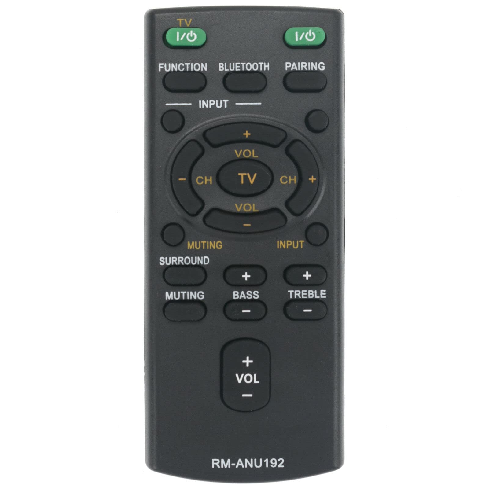 VINABTY RM-ANU192 Replacement Soundbar Remote Control Compatible with Sony Sound Bar Audio Systems SS-WCT60 HT-CT60BT SA-CT60BT HT-CT60 SACT60 SA-CT60 SACT60BT SSWCT60 HTCT60 HTCT60BT