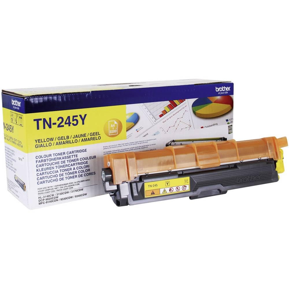 Brother TN-245Y Toner Cartridge, Yellow, Single Pack, High Yield, Includes 1 x Toner Cartridge, Brother Genuine Supplies