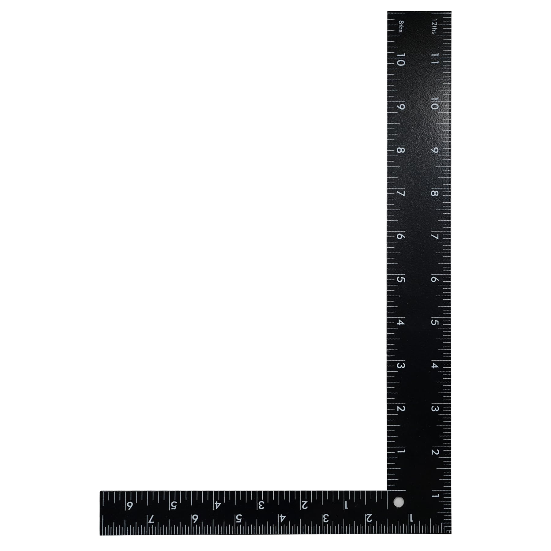 Dapetz ® Aluminum Alloy 8"x12" 200x 300mm L Shape Square Ruler Black Right Angle Ruler for Carpenter, Engineer, Roofer and Craftsmen,Size: 8” x 12”/200mm x 300mm Thickness: 1.8mm.