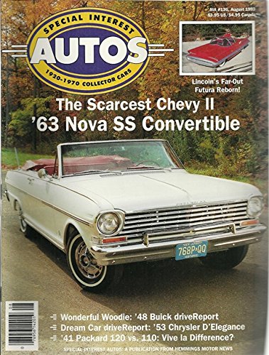 1993 93 July / August Special Interest Autos Magazine, Number # 136 (Drive Reports: 1948 Bucik Roadmaster / '53 Chrysler D'Elegance / 19363 Chevy II Nova SS / '57 Lincoln Premiere - Futura)
