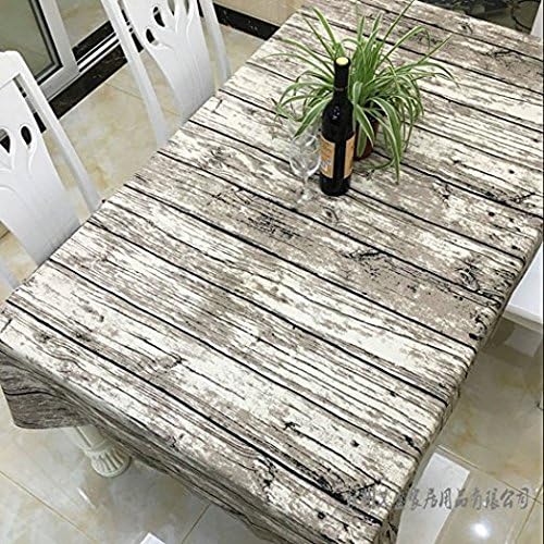 Amazon Com Jinsen Vintage Wood Grain Tablecloth Linen Embroidered Rectangle Washable Dinner Picnic Table Cloth Assorted Size 140x140 Cm 55x55 Inch Furniture Decor
