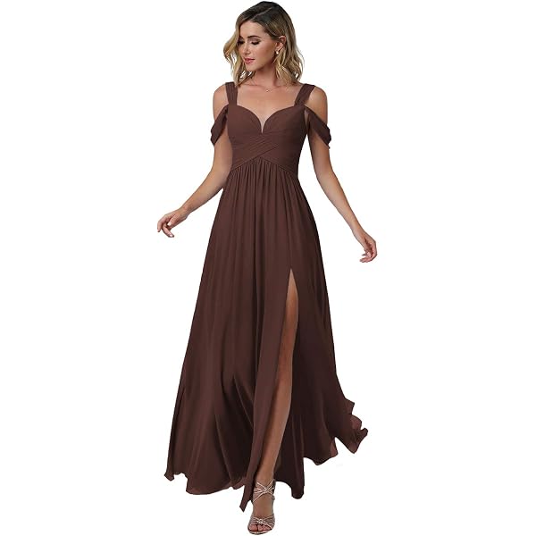 Amazon.com: HedyDress Women's Long Chiffon Bridesmaid Dresses 2021 High  Slit Off Shoulder Formal Evening Gowns Emerald Green 18 Plus Size :  Clothing, Shoes & Jewelry
