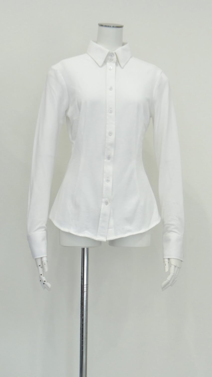 Amazon 白ブラウス オフィス レディース シャツ 白シャツ 長袖 コットン100 ブラウス 白 無地 Sサイズ Mサイズ シャツ ブラウス 通販