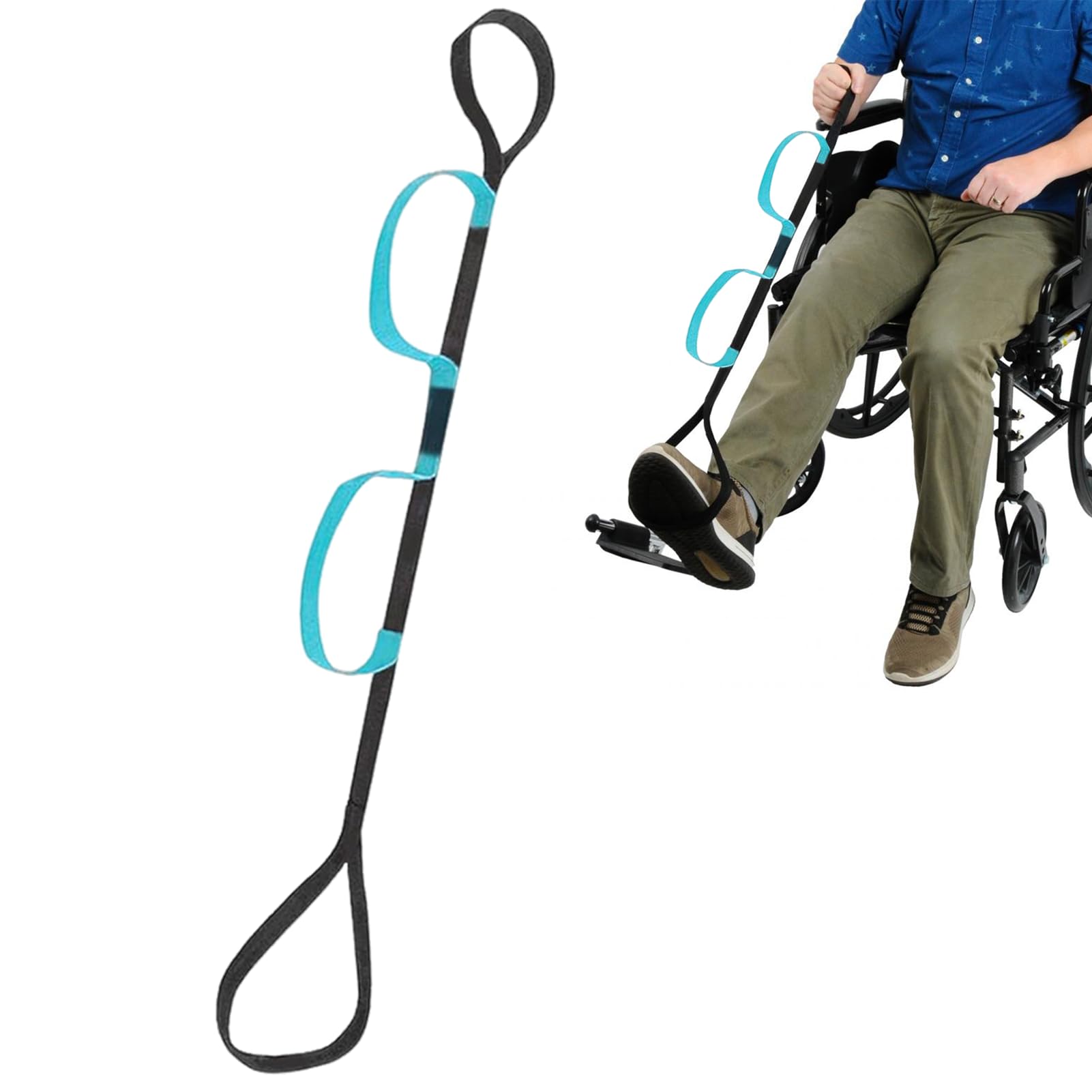 Leg Lifter,Leg Lifter Mobility Aid for Bed,Hip Replacement Recovery Aids,Mobility Aids,Disabled Aids for Wheelchair/Bed/Car/Couch - 40In