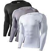 Runhit Compression Shirts for Men Long Sleeve Cool Dry Athletic Workout Tee Shirts Fishing Sun Shirts Sports Thermal Tights
