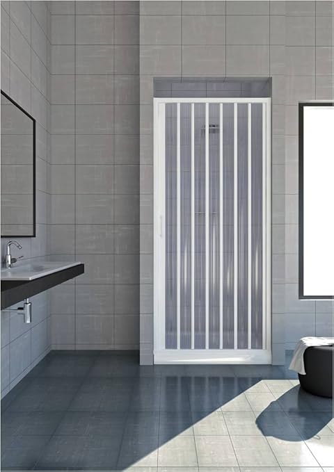 Box Doccia In Pvc A Soffietto Bianco Una Porta Cm 140150xh185