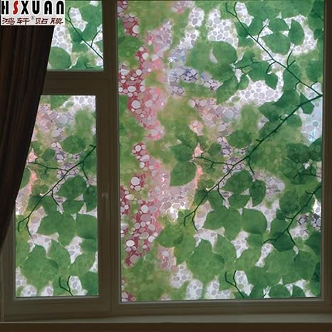 Amazon リーフウィンドウステッカー 3d ガラスステッカー静的スライディングドアステッカー窓日焼け止め壁ステッカー 100x60cm 39x24inch C ウォールステッカー オンライン通販