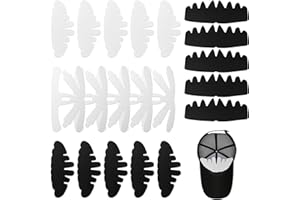 GFDOSO 20Pcs Hat Shaper Insert - Baseball Caps Inserts Shapers - 4 Design Hat Shapers for Caps, Reusable Crown Support Brim Cap - 2 Colors Hat Insert to Keep Shape for Snapback Cap, Ball Sports Hat and More
