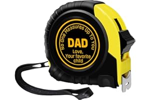 Nanooer Gifts for Dad, Dad Gifts from Son Daughter, Fathers Day Birthday Gifts for Dad, Thanksgiving Gifts for Dad Who Wants Nothing - No One Measures Up to You Dad - Tape Measure 25 FT