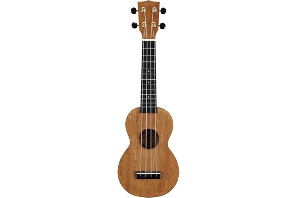 Mahalo Slimline Series Soprano Ukulele With Carrying Bag, Transparent Brown
