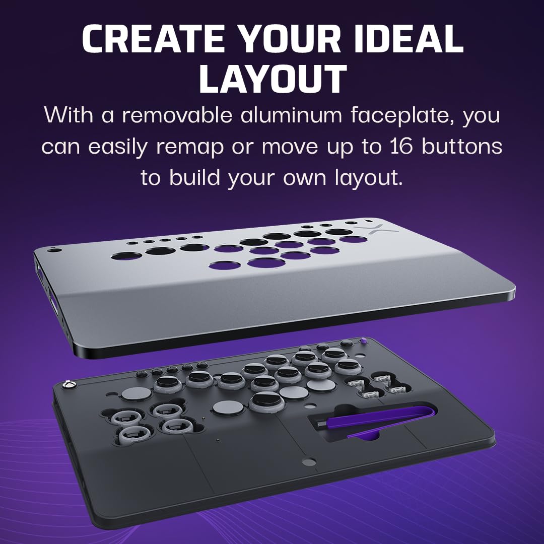 Turtle Beach Victrix Pro KO Leverless All Button Fight Stick, Officially Licensed for Xbox Series X|S, Xbox One, Windows 10/11 PC, Customizable eSports Tournament Ready Controller, Gray 9