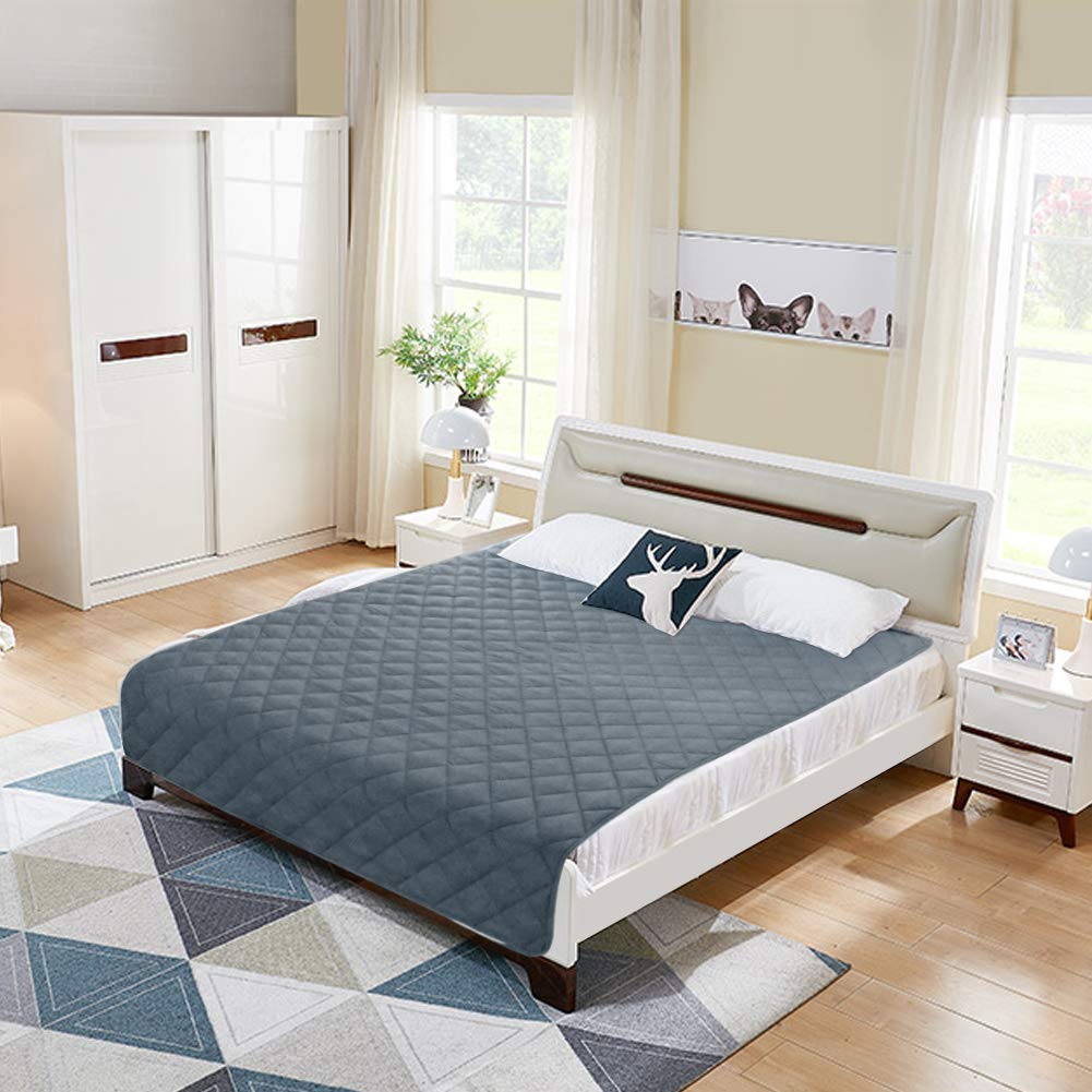 COCOBELA Weighted Blanket for Adult and Kids, 10 lbs 41”x 60”, Breathable Cotton and Premium Glass Beads (Grey)