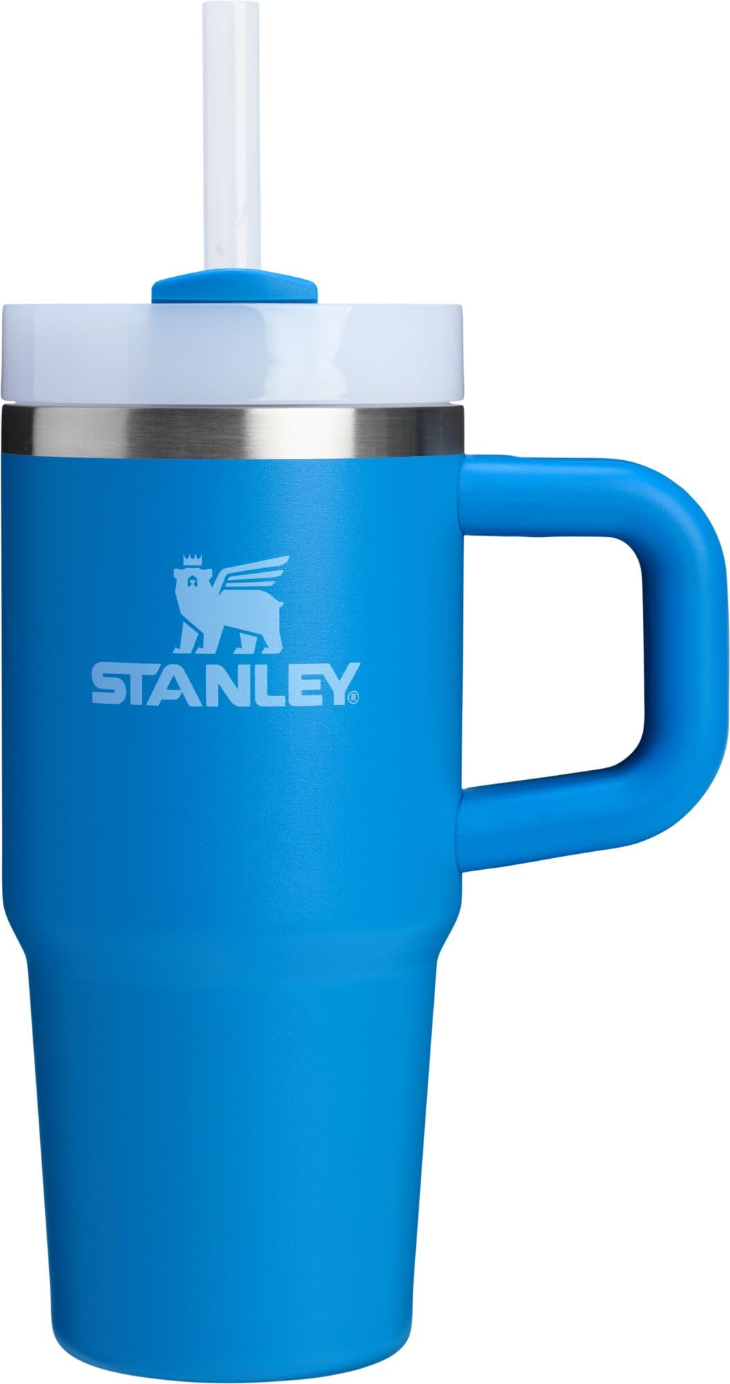 Photo 1 of STANLEY Quencher H2.0 Tumbler with Handle and Straw 14 oz | Flowstate 3-Position Lid | Cup Holder Compatible for Travel | Insulated Stainless Steel Cup | BPA-Free | Azure